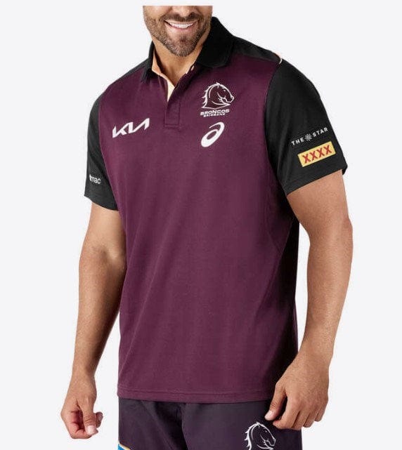 Load image into Gallery viewer, Asics Mens Brisbane Broncos 2024 Mens Training Polo
