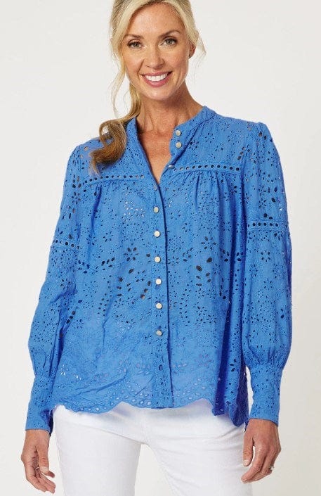 Load image into Gallery viewer, Gordon Smith Womens Limani Broderie Cotton Shirt
