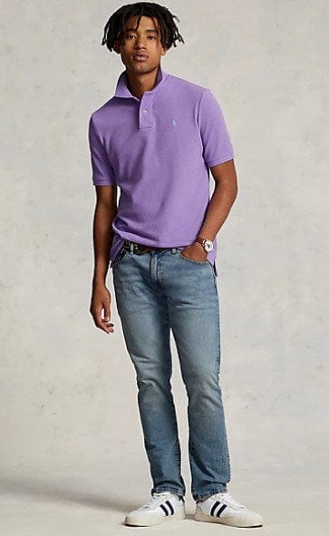 Load image into Gallery viewer, Ralph Lauren Mens Custom Slim Fit Mesh Polo Shirt - Cactus Purple
