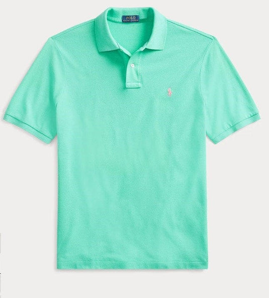Ralph Lauren Mens Custom Slim Fit Mesh Polo Shirt - Green