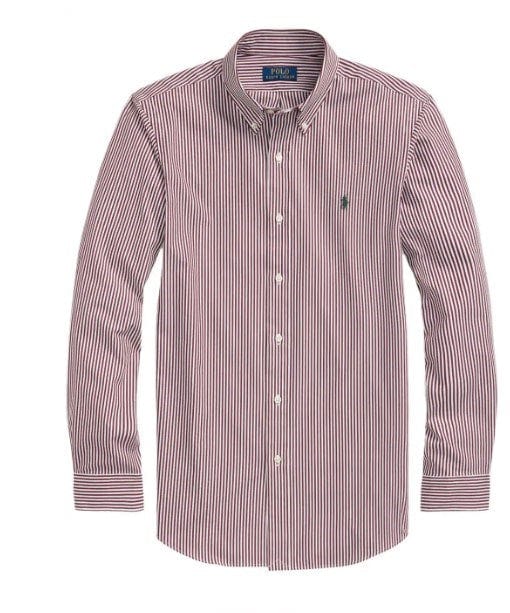 Load image into Gallery viewer, Ralph Lauren Mens Classic Shirt - Custom Fit Red Striped
