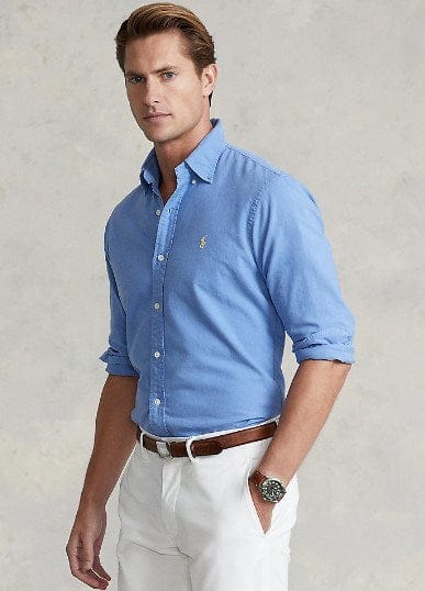 Load image into Gallery viewer, Ralph Lauren Mens Classic Shirt - Custom Fit Bright Blue
