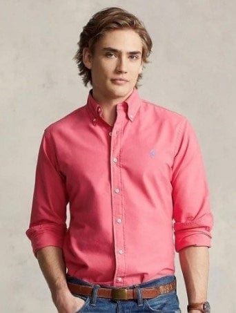 Ralph Lauren Mens Classic Shirt - Custom Fit Red