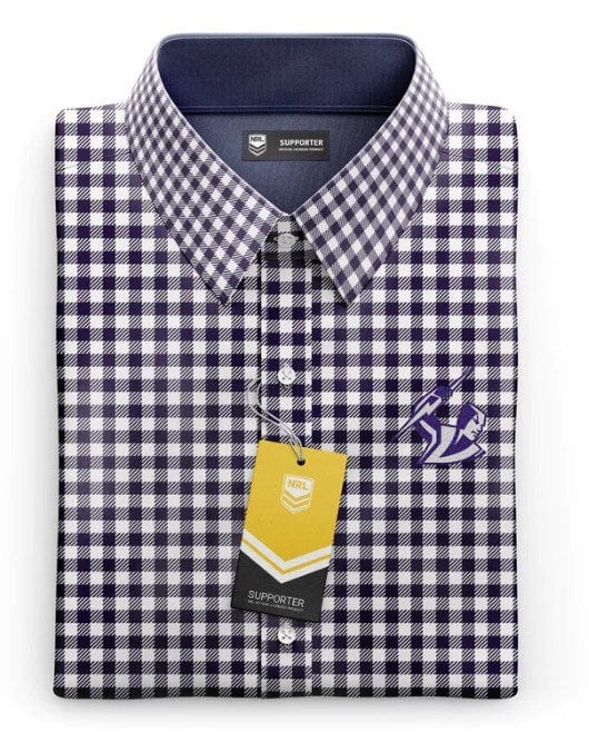 Load image into Gallery viewer, NRL Dawson Mens Business Shirt - Storm
