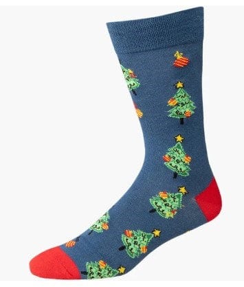 Load image into Gallery viewer, Bamboozld Mens Chrissy Trees Bamboo Sock
