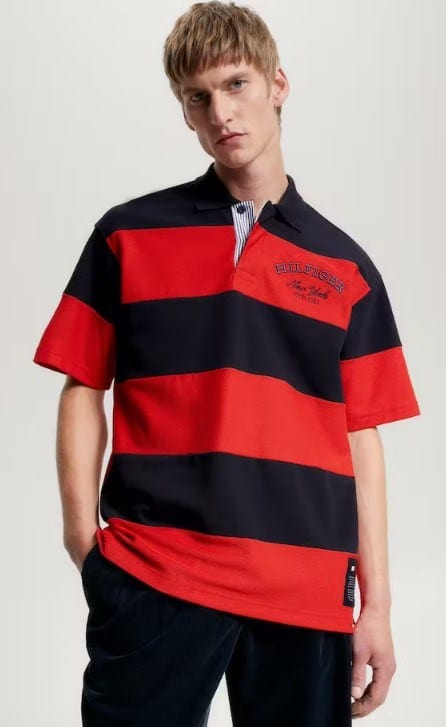 Load image into Gallery viewer, Tommy Hilfiger Mens Prep Stripe Logo Archive Fit Polo
