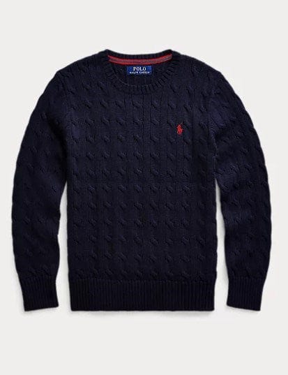 Load image into Gallery viewer, Ralph Lauren Boys Cable-Knit Cotton Jumper

