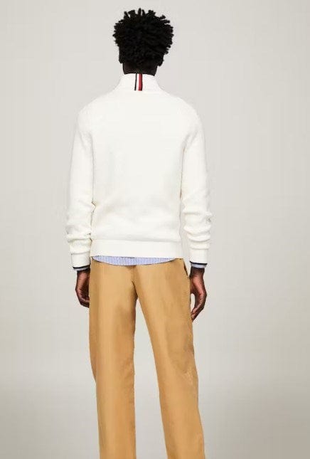 Load image into Gallery viewer, Tommy Hilfiger Mens Tipped Zip Mock Neck Sweater
