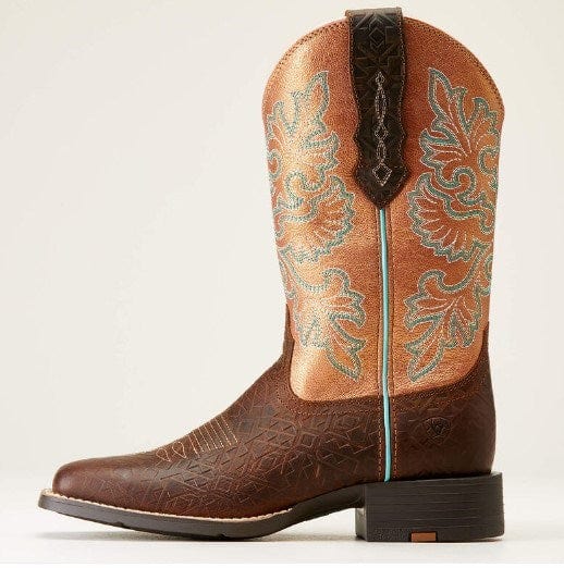 Load image into Gallery viewer, Ariat Womens Round Up Wide Square Toe StretchFit Wastern Boot
