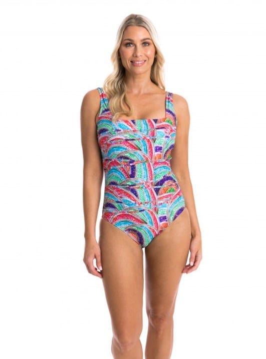 Load image into Gallery viewer, Togs Womens Seashells Square Neck Binding One Piece Bathers
