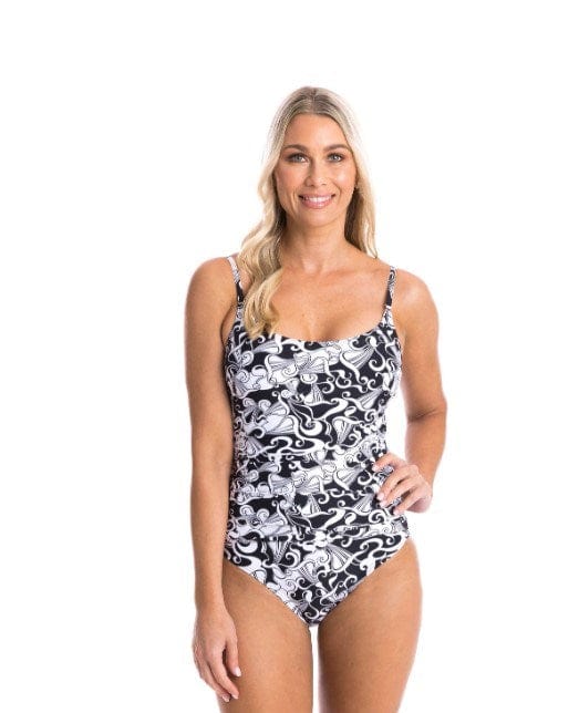 Load image into Gallery viewer, Togs Womens Elle Bea One Piece Black White Bather

