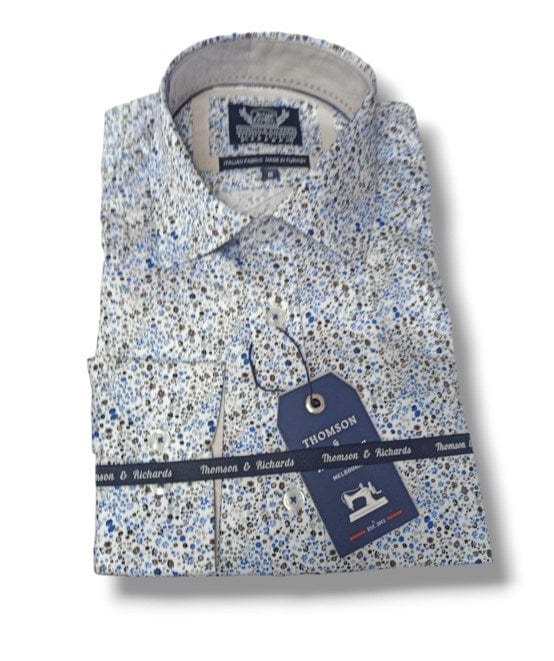 Load image into Gallery viewer, Thomson &amp; Richards Mens Bluebell Long Sleeve Shirt Royal
