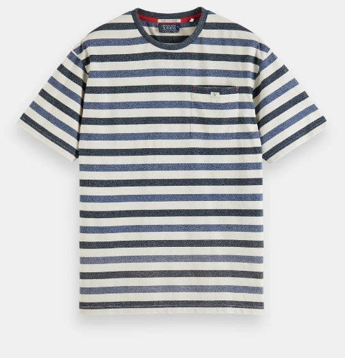 Load image into Gallery viewer, Scotch & Soda Mens Washed Yarn-Dyed Stripe T-Shirt