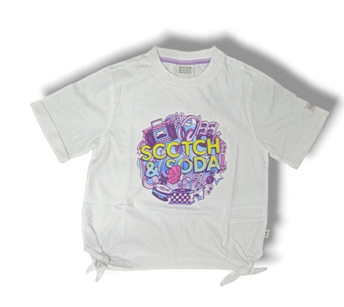Scotch & Soda Girls Regular Fit Artwork T-Shirt