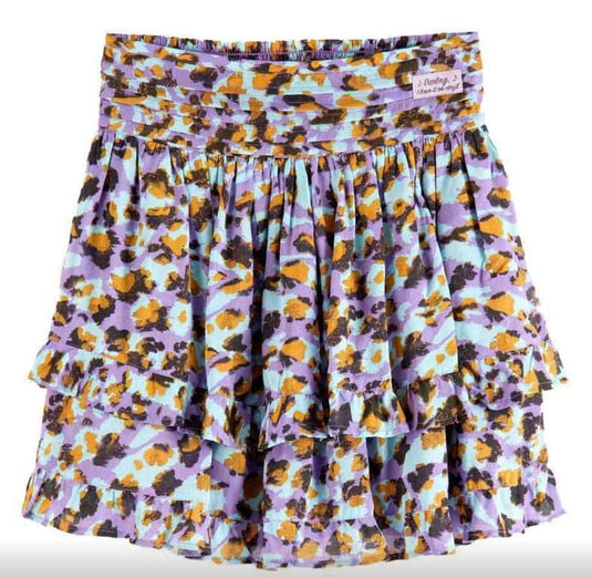 Scotch & Soda Girls All-Over Printed Mini Skirt