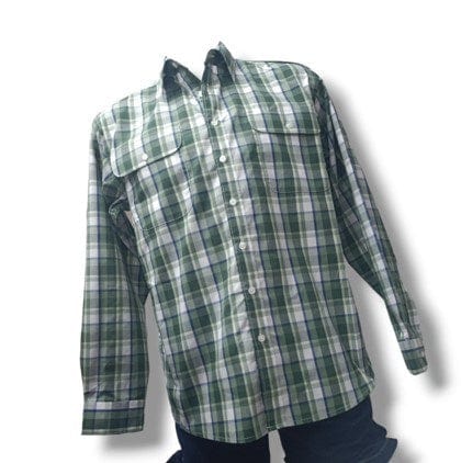 Bisley Mens Long Sleeve Large Check-Green