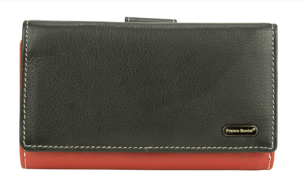 Load image into Gallery viewer, Franco Bonini Womens Flap Over Ladies Wallet with zip Around coin Purse
