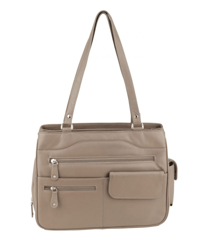 Load image into Gallery viewer, Franco Bonini Womens Top Zip Multi Compartment Shoulder Bag
