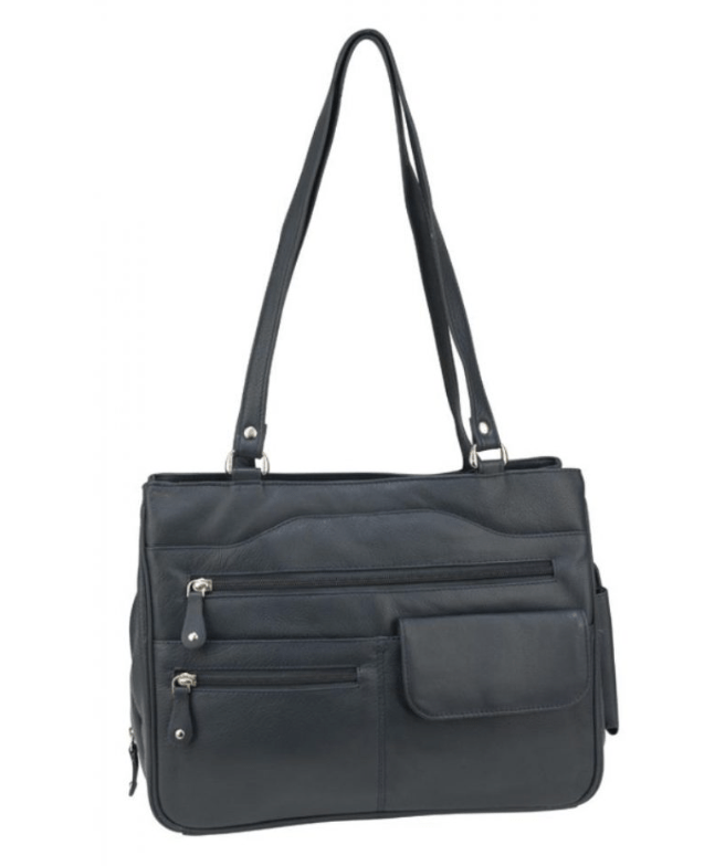 Load image into Gallery viewer, Franco Bonini Womens Top Zip Multi Compartment Shoulder Bag
