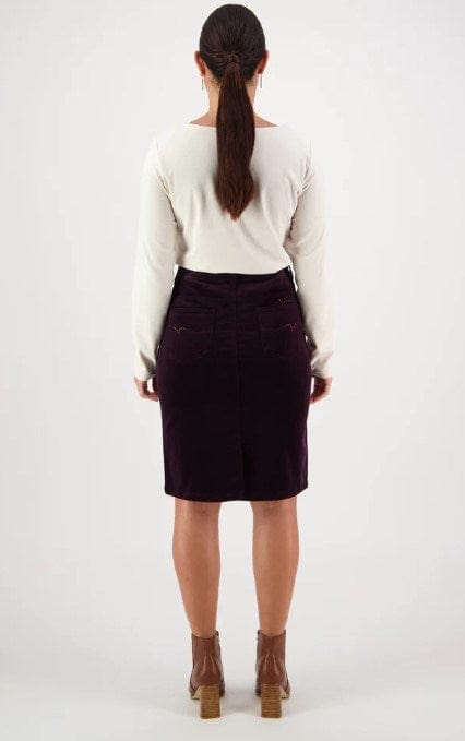 Load image into Gallery viewer, Vassalli Womens Knee Length Pinwale Cord Skirt
