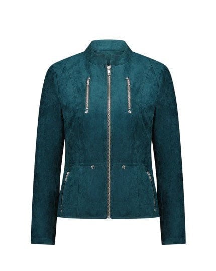 Vassalli Womens  Long Sleeve Lined Zip Up Jacket with Front Zip detailing
