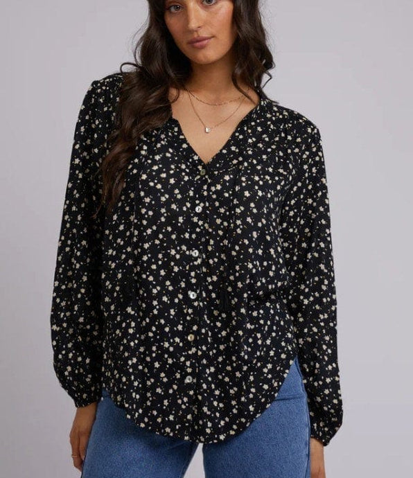 Allabouteve Womens Lily Floral Print Shirt