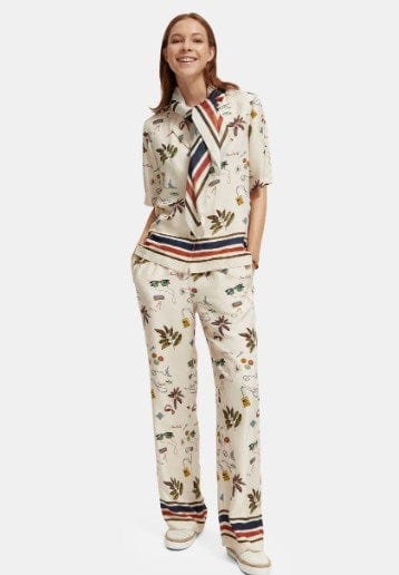 Load image into Gallery viewer, Scotch &amp; Soda Womens Printed Camp Shirt
