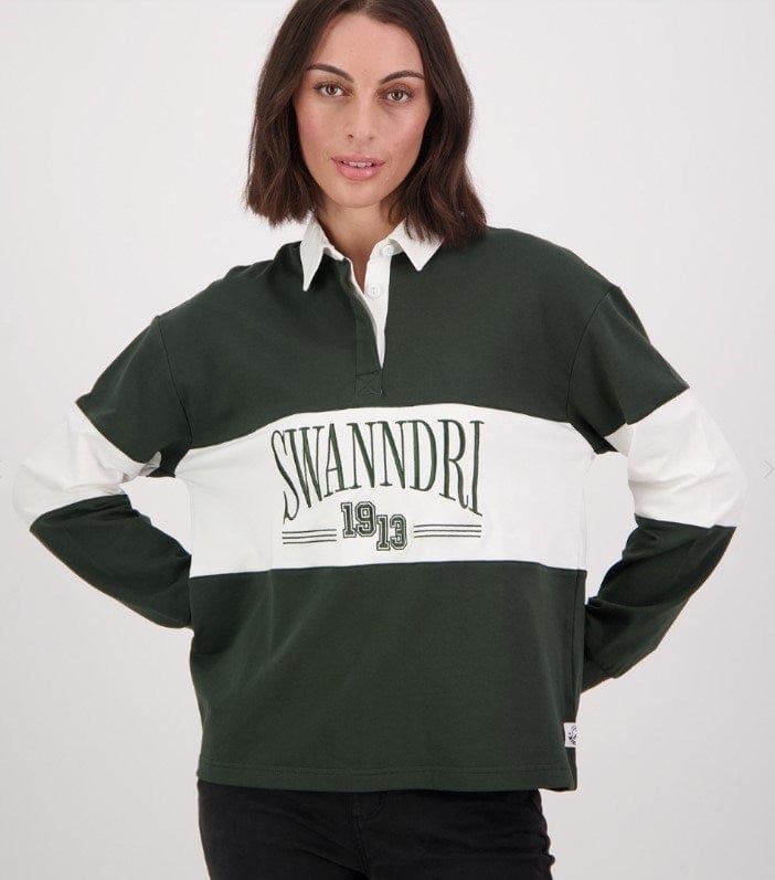 Load image into Gallery viewer, Swanndri Womens Rutherford Long Sleeve Rugby Shirt
