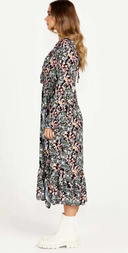 Load image into Gallery viewer, Sass Womens June Long Sleeve Midi Dress
