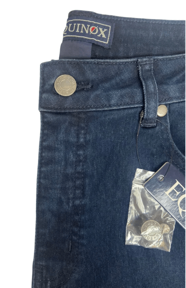 Equinox Womens Stretch Cotton Solid Denim 5-Pocket Jean