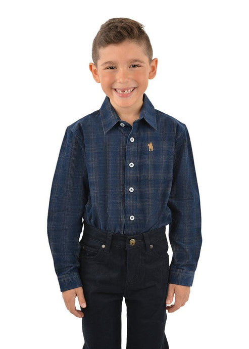 Thomas Cook Boys Glenn Cord Check Long Sleeve Shirt