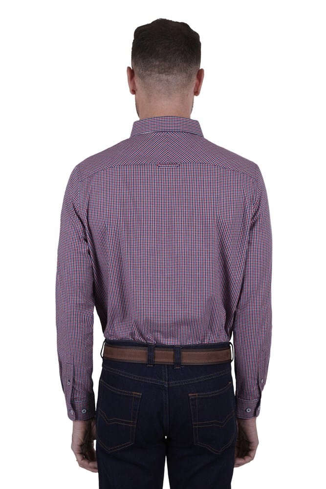 Load image into Gallery viewer, Thomas Cook Mens Bo Check 1-Pocket Tailored Long-Sleeved Shirt
