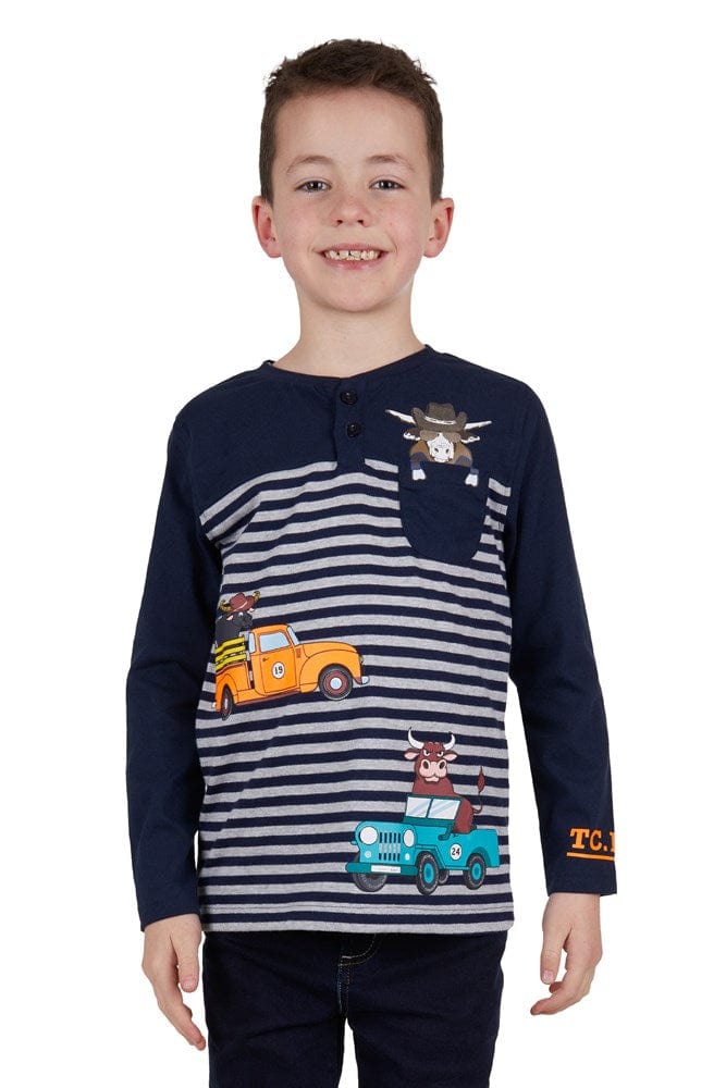 Load image into Gallery viewer, Thomas Cook Boys Ride Henley Long-Sleeve Tee
