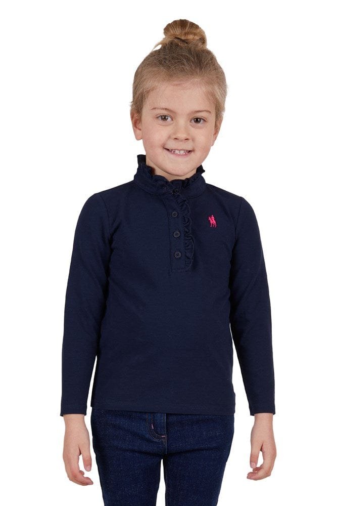 Load image into Gallery viewer, Thomas Cook Girls Frill Neck Long-Sleeve Polo
