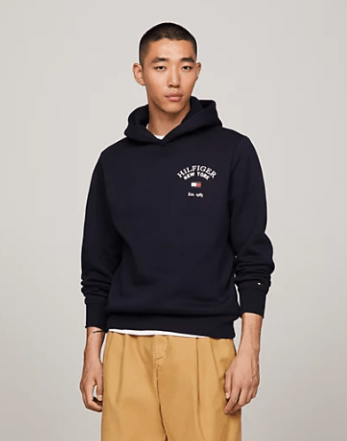 Load image into Gallery viewer, Tommy Hilfiger Mens Arched Varsity Hood
