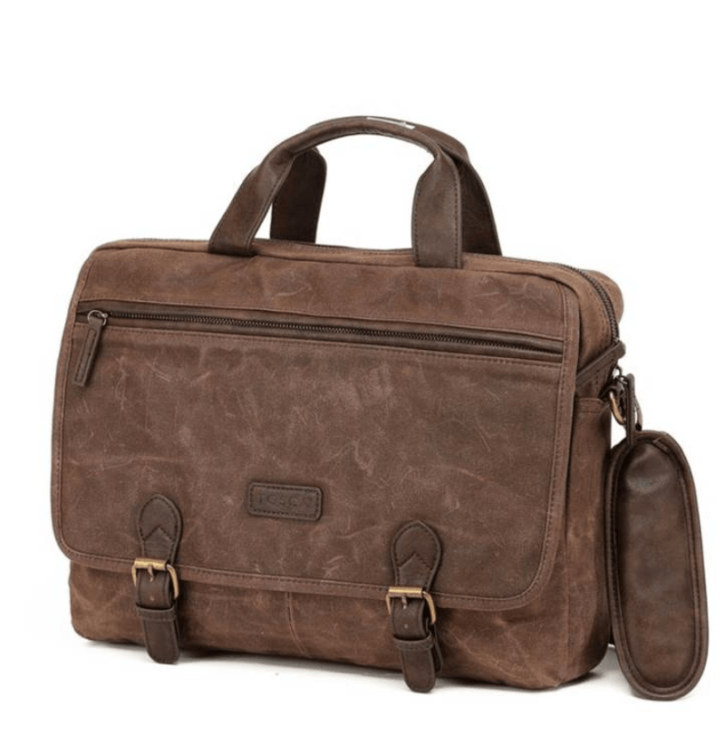 Load image into Gallery viewer, Tosca Waxed Canvas Briefcase
