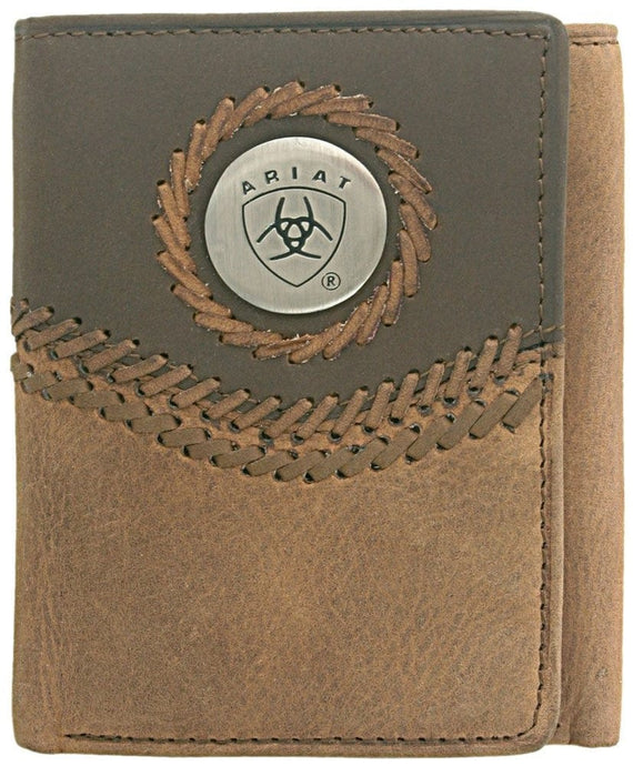 Ariat Tri-Fold Wallet - Two Toned Accent