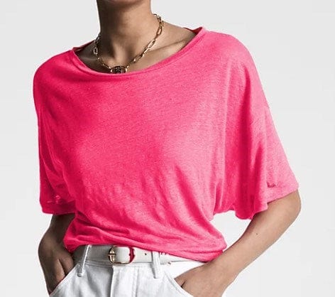 Tommy Hilfiger Womens Relaxed Pure Linen T-Shirt