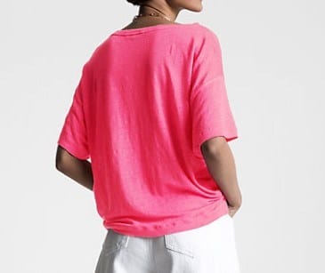 Tommy Hilfiger Womens Relaxed Pure Linen T-Shirt