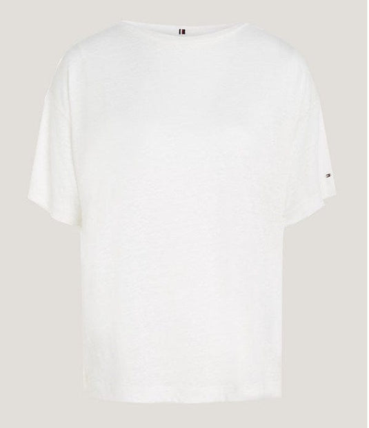Tommy Hilfiger Womens Relaxed Pure Linen T-Shirt