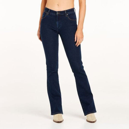 Wrangler Womens Classic Mid Waist Bootcut Jeans - Original Rinse