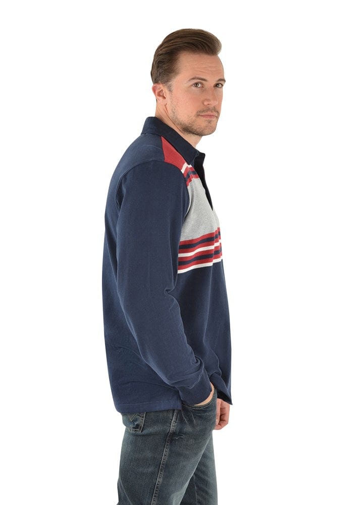 Load image into Gallery viewer, Wrangler Mens Jake Stripe Rugby
