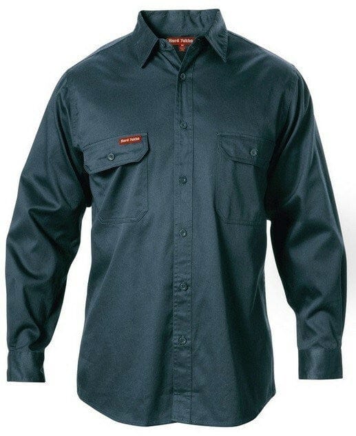 Hard Yakka Long Sleeve Open Front Drill Shirt