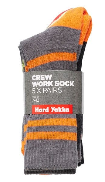 Hard Yakka Crew Sock 5 Pack