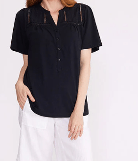 Load image into Gallery viewer, Yarra Trail Womens Broderie Trim Tee
