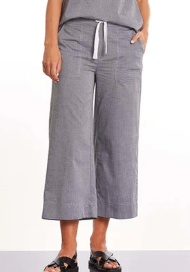 Marco Polo Womens Cropped Chambray Pant