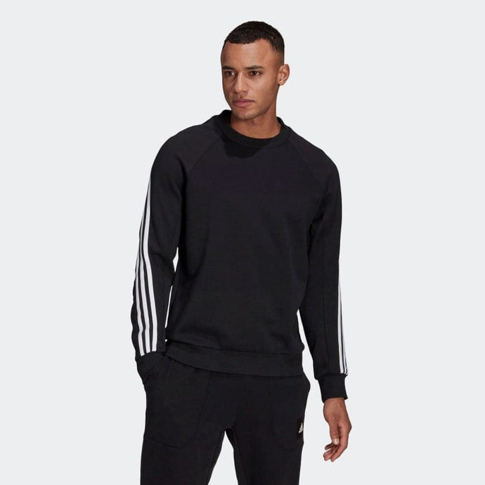 Adidas Mens Sportswear 3-Stripes Sweatshirt - Black