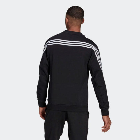 Adidas Mens Sportswear 3-Stripes Sweatshirt - Black