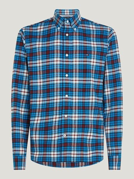 Tommy Hilfiger Mens Flex Tartan Regular Fit Shirt