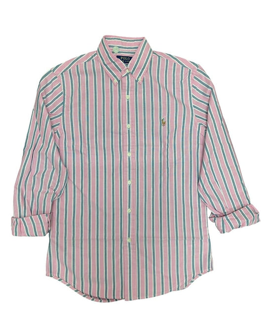 Ralph Lauren Mens Custom Fit Stripe Linen Shirt - Assorted